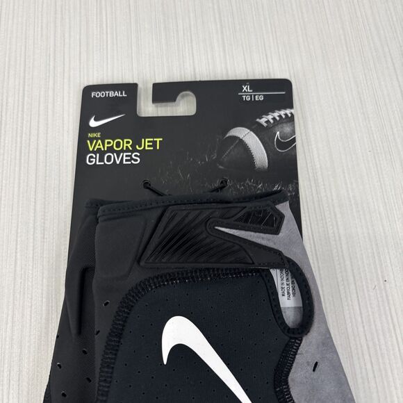 Mens Size XL Nike Vapor Jet 5.0 FG NFL Leather Football Gloves Black PGF665-017 - Picture 4 of 8